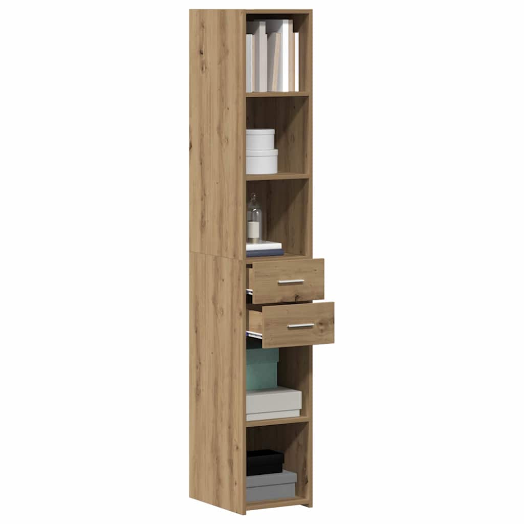 Boekenkast met lade Artisan Eiken 30 x 42.4 x 185.2 cm is nu te koop bij PeponiXL, paradijselijk wonen!