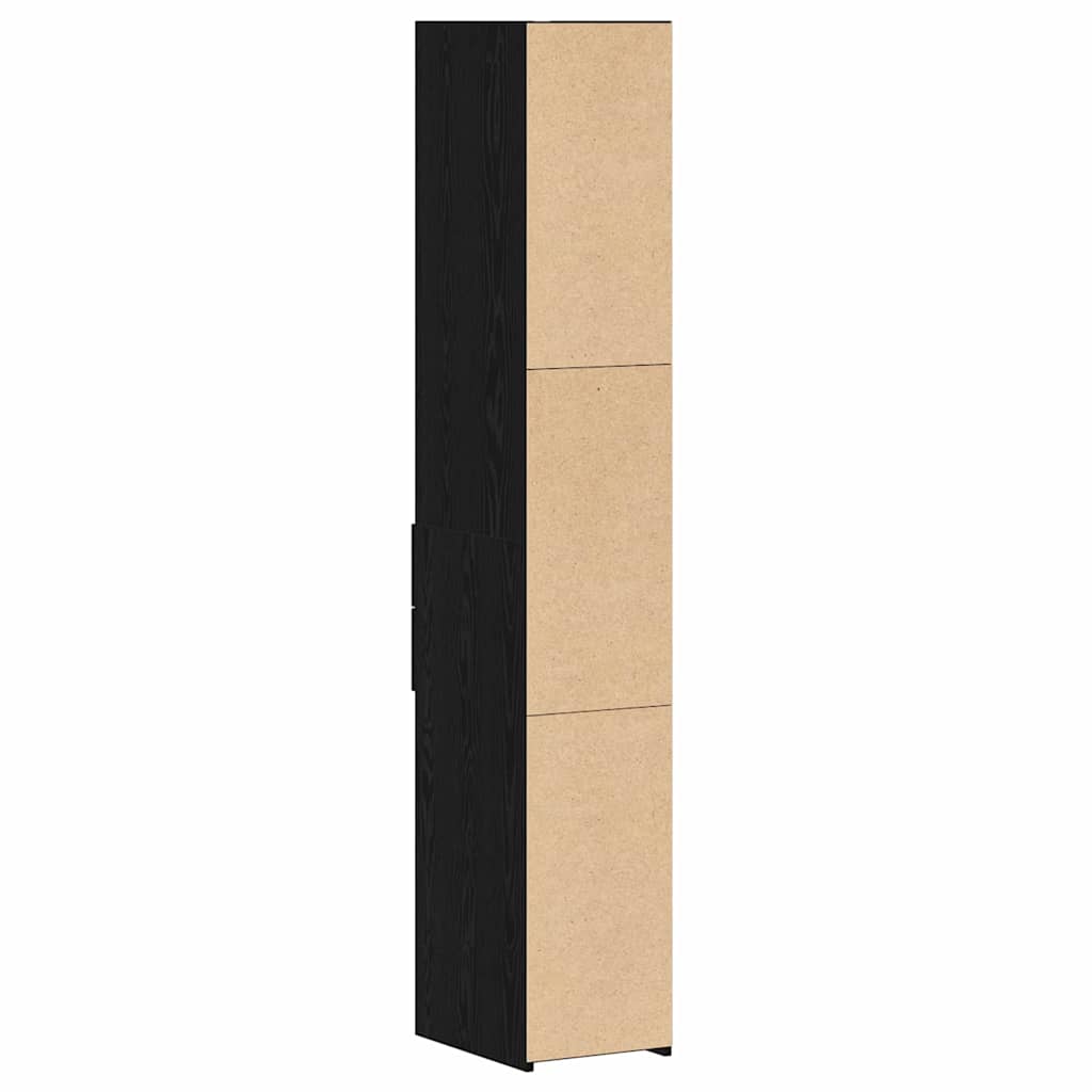 Boekenkast met lade Zwart Eiken 30 x 42.4 x 185.2 cm is nu te koop bij PeponiXL, paradijselijk wonen!
