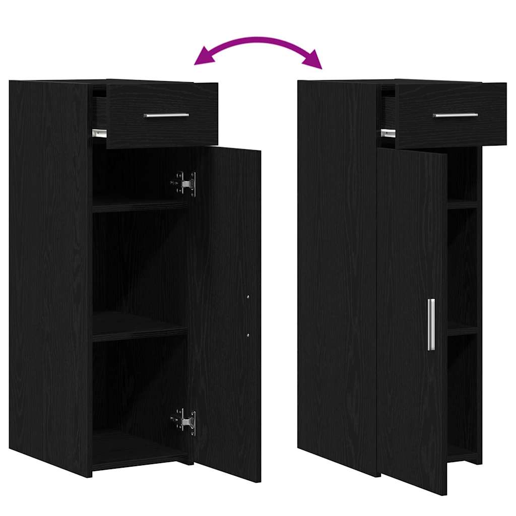 Dressoir met lade Zwart Eiken 30 x 42,5 x 93 cm is nu te koop bij PeponiXL, paradijselijk wonen!