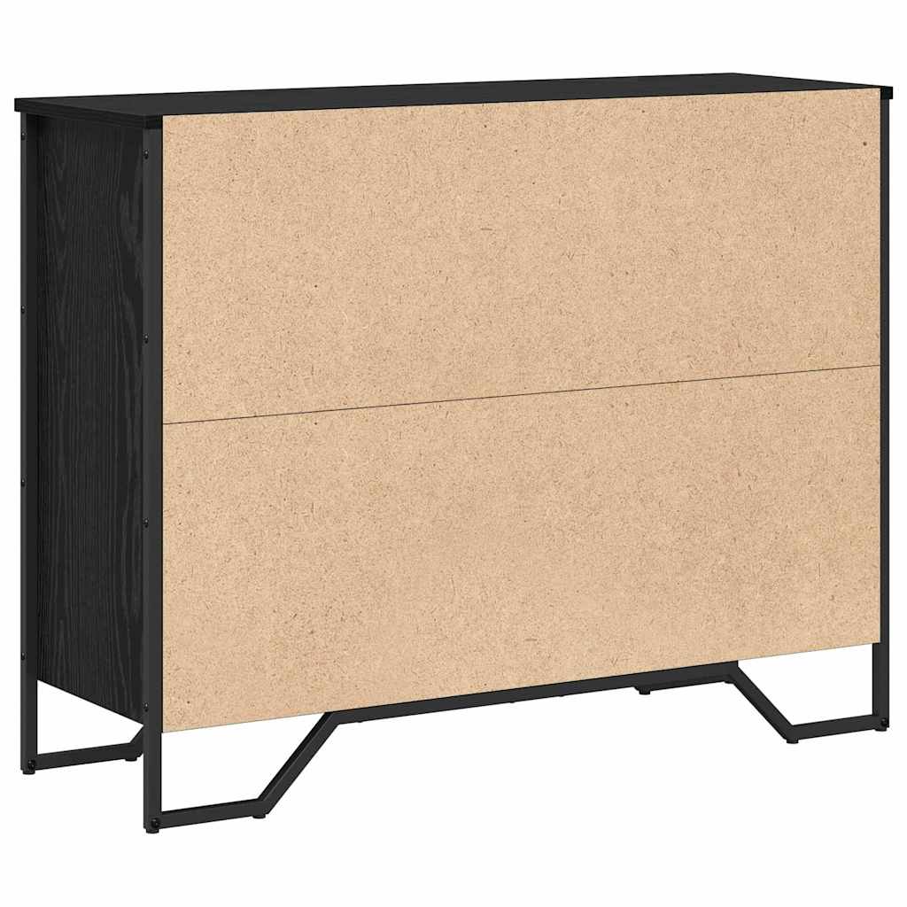 Dressoir met lade Zwart Eiken 97 x 32,5 x 74,5 cm is nu te koop bij PeponiXL, paradijselijk wonen!