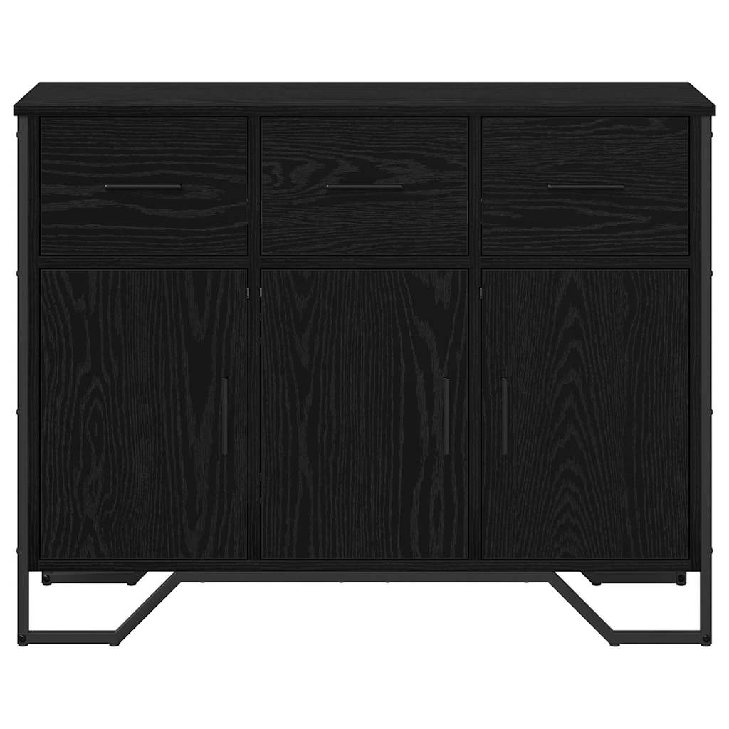 Dressoir met lade Zwart Eiken 97 x 32,5 x 74,5 cm is nu te koop bij PeponiXL, paradijselijk wonen!