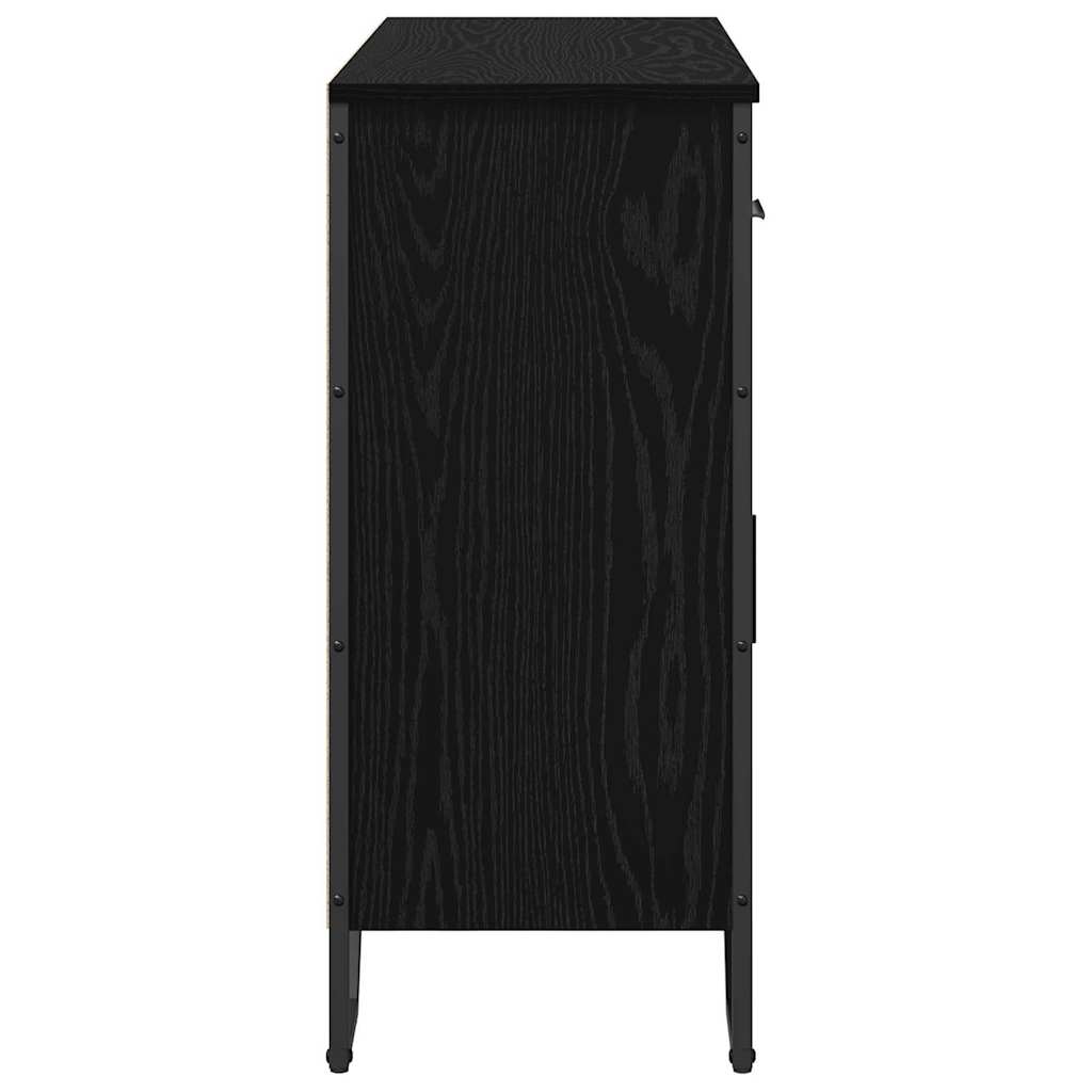 Dressoir met lade Zwart Eiken 97 x 32,5 x 74,5 cm is nu te koop bij PeponiXL, paradijselijk wonen!