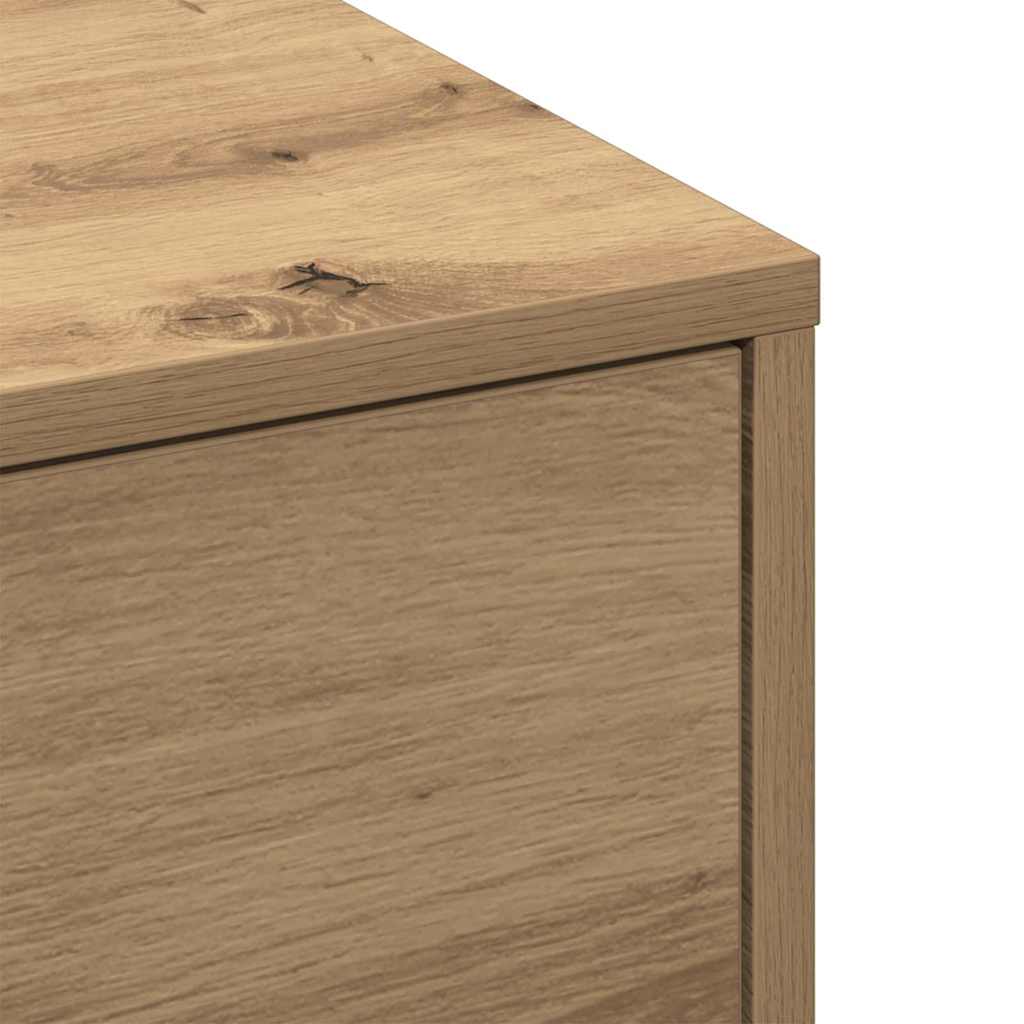 Salontafel Artisan Eiken 90 x 90 x 28 cm Bewerkt hout is nu te koop bij PeponiXL, paradijselijk wonen!