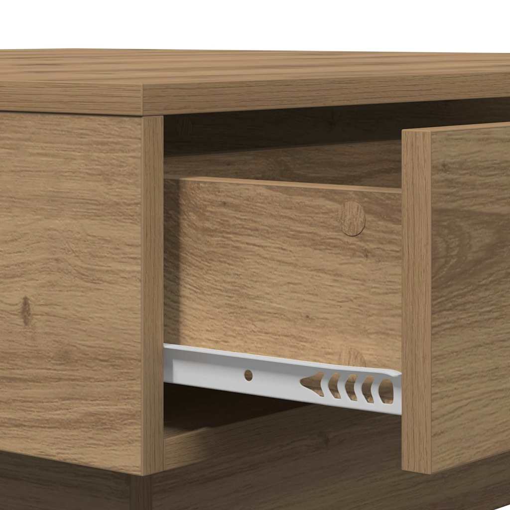Salontafel Artisan Eiken 90 x 90 x 28 cm Bewerkt hout is nu te koop bij PeponiXL, paradijselijk wonen!