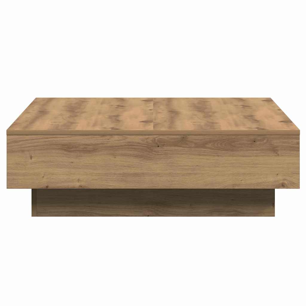Salontafel Artisan Eiken 90 x 90 x 28 cm Bewerkt hout is nu te koop bij PeponiXL, paradijselijk wonen!