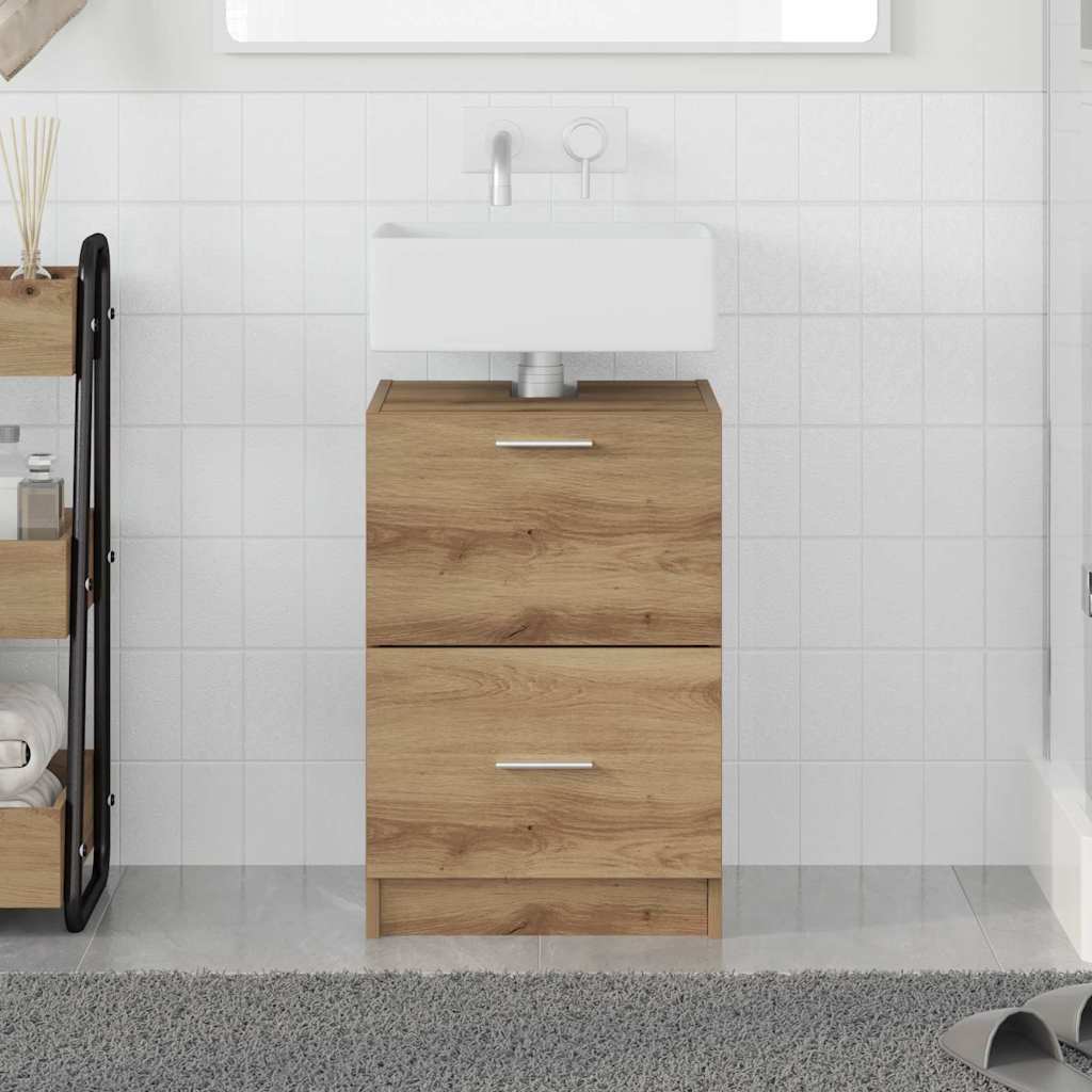 Badkamer Kast Artisan Eiken 40 x 37 x 59 cm Bewerkt hout is nu te koop bij PeponiXL, paradijselijk wonen!