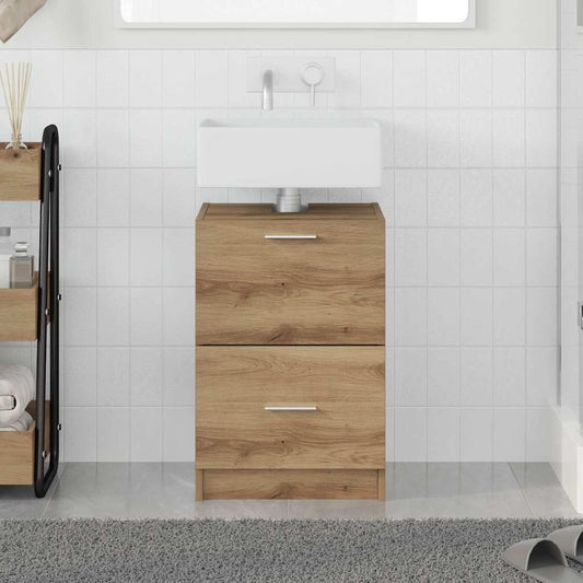 Badkamer Kast Artisan Eiken 40 x 37 x 59 cm Bewerkt hout is nu te koop bij PeponiXL, paradijselijk wonen!