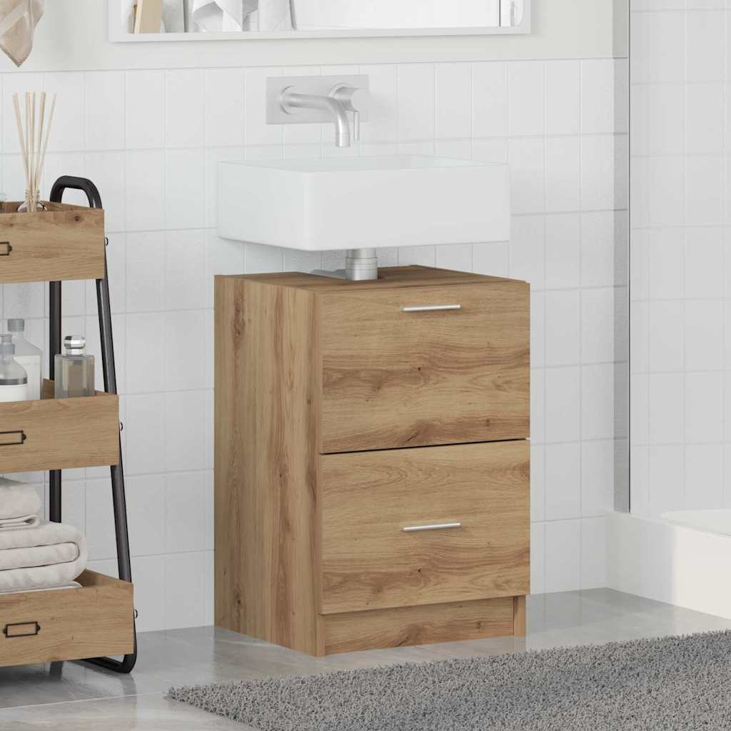 Badkamer Kast Artisan Eiken 40 x 37 x 59 cm Bewerkt hout is nu te koop bij PeponiXL, paradijselijk wonen!