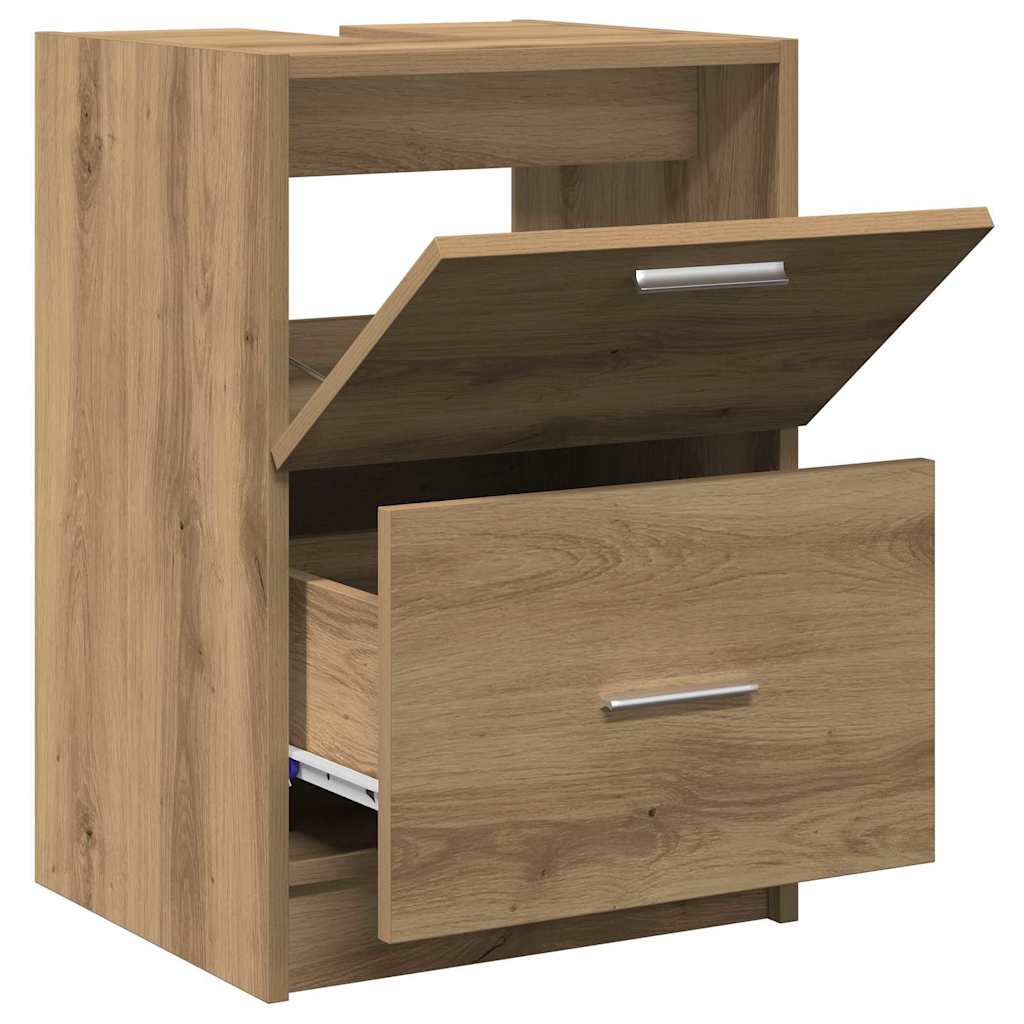 Badkamer Kast Artisan Eiken 40 x 37 x 59 cm Bewerkt hout is nu te koop bij PeponiXL, paradijselijk wonen!