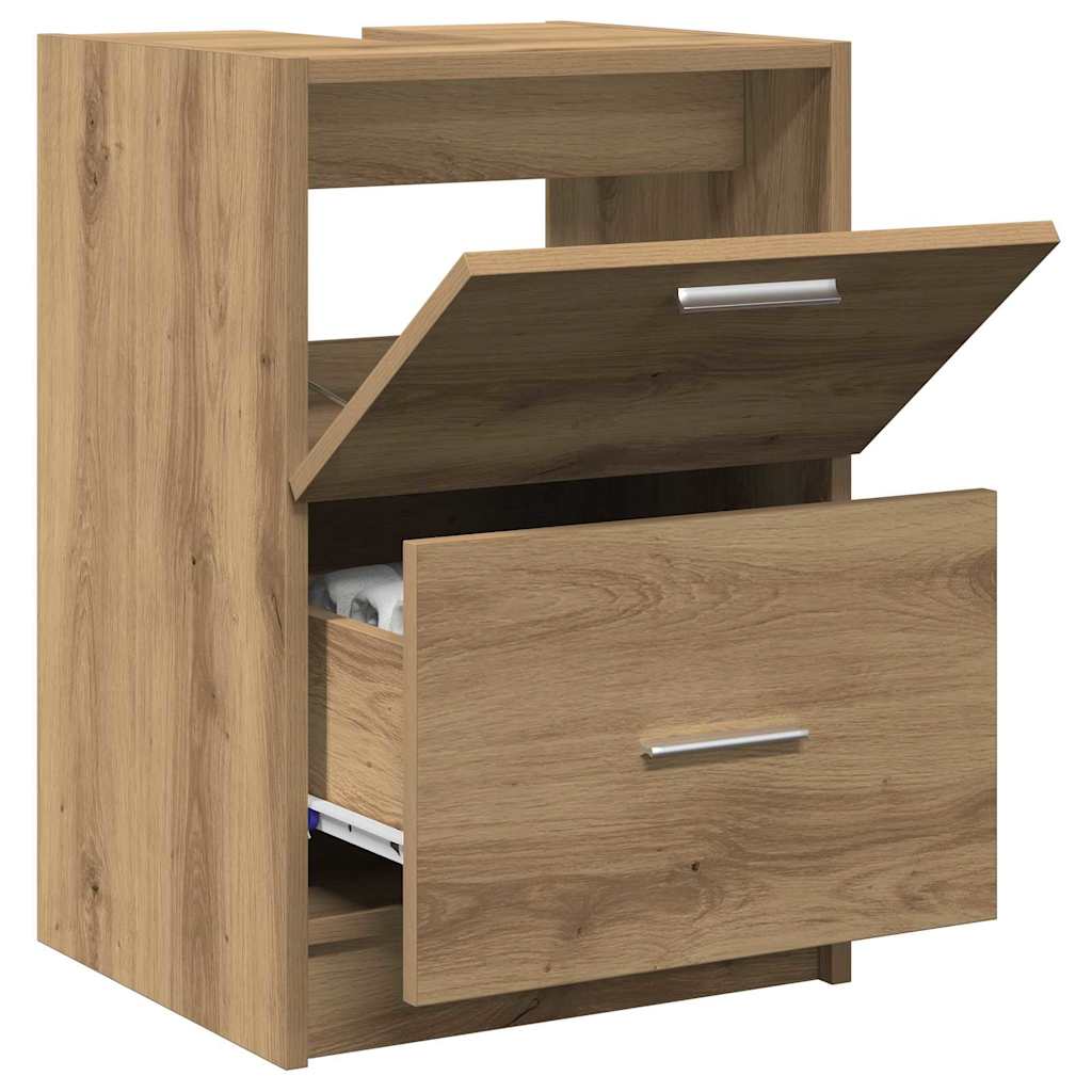 Badkamer Kast Artisan Eiken 40 x 37 x 59 cm Bewerkt hout is nu te koop bij PeponiXL, paradijselijk wonen!
