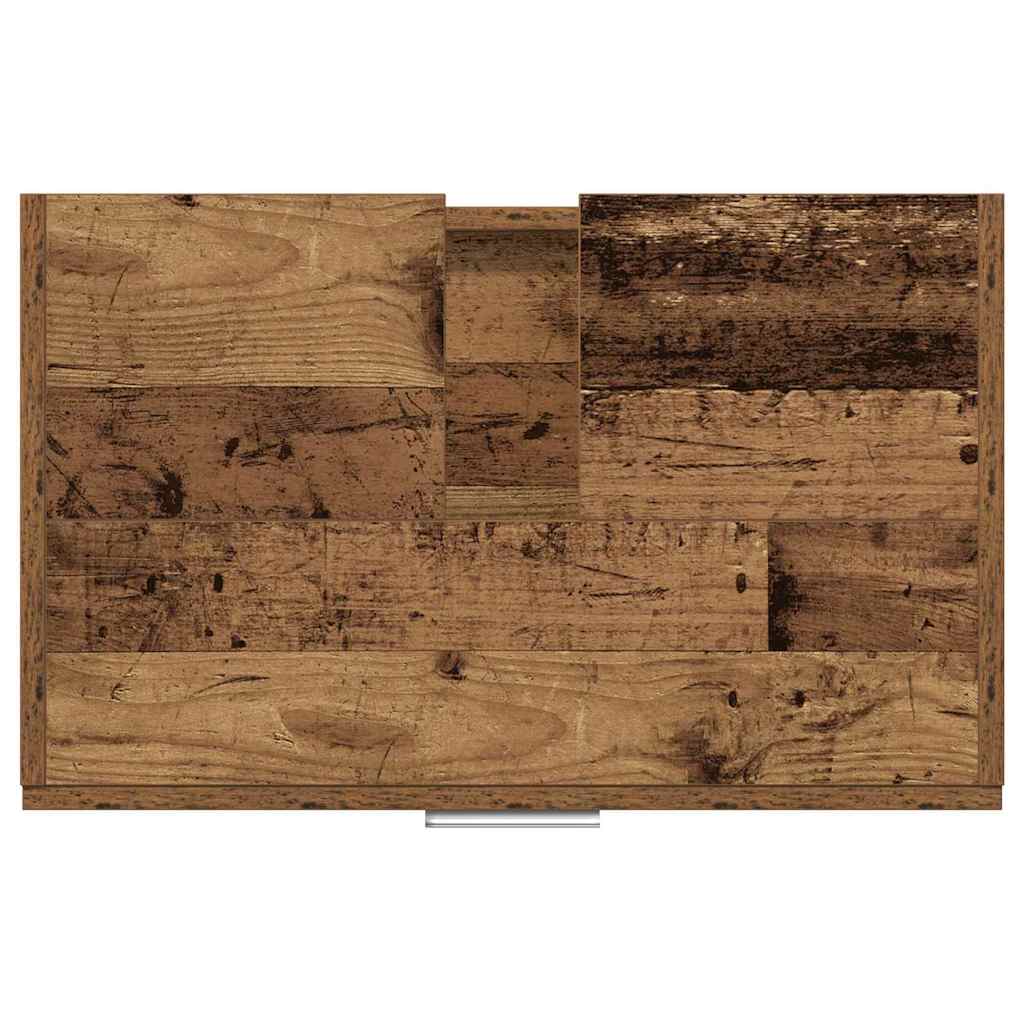 Badkamer Kast met lade Oud Hout 59 x 37 x 59 cm Bewerkt hout is nu te koop bij PeponiXL, paradijselijk wonen!
