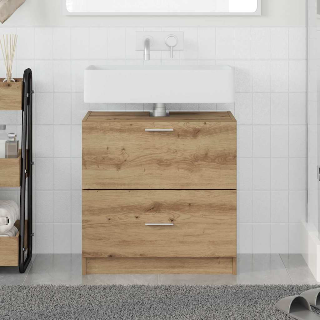 Badkamer Kast Artisan Eiken 59 x 37 x 59 cm Bewerkt hout is nu te koop bij PeponiXL, paradijselijk wonen!