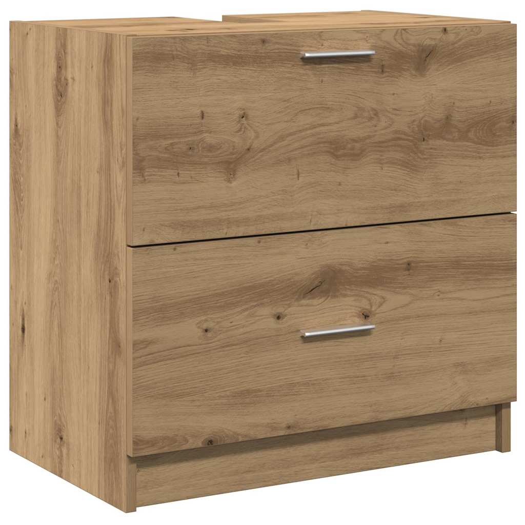 Badkamer Kast Artisan Eiken 59 x 37 x 59 cm Bewerkt hout is nu te koop bij PeponiXL, paradijselijk wonen!