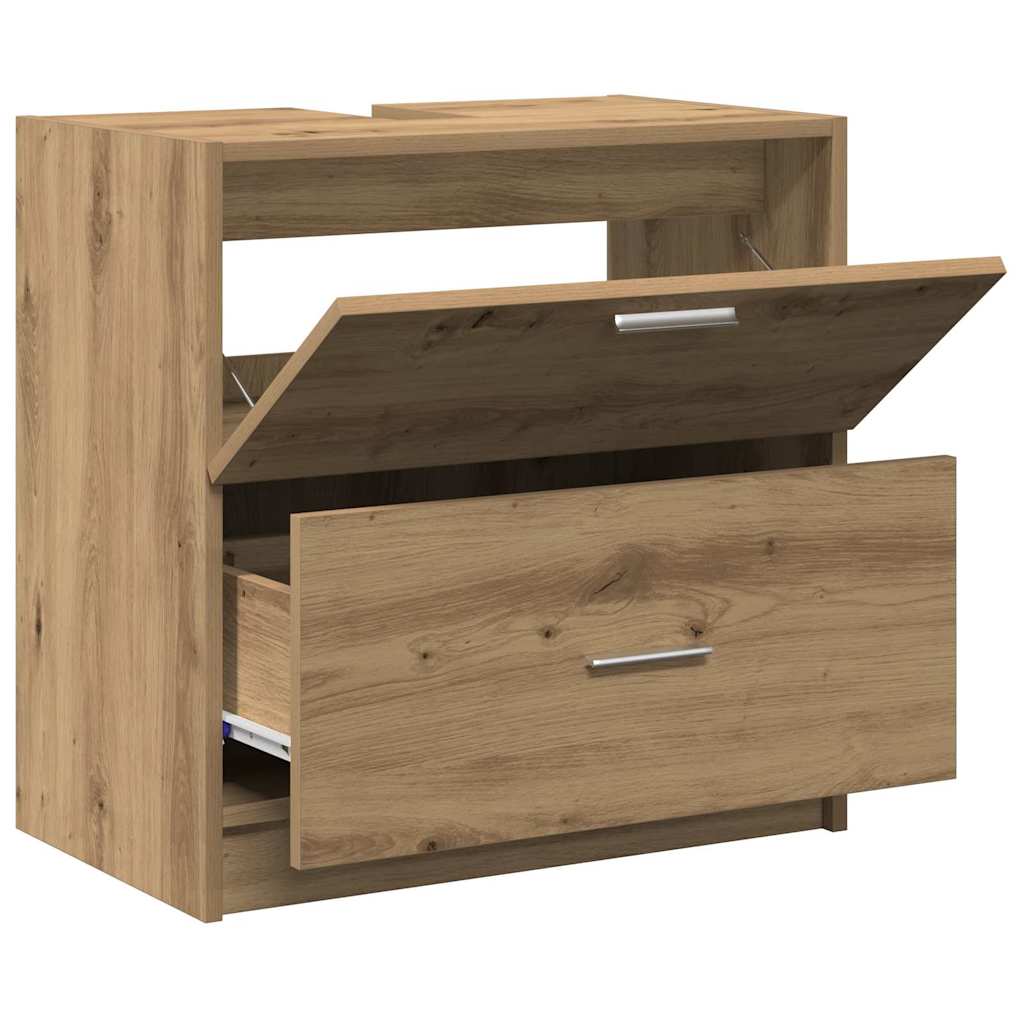 Badkamer Kast Artisan Eiken 59 x 37 x 59 cm Bewerkt hout is nu te koop bij PeponiXL, paradijselijk wonen!