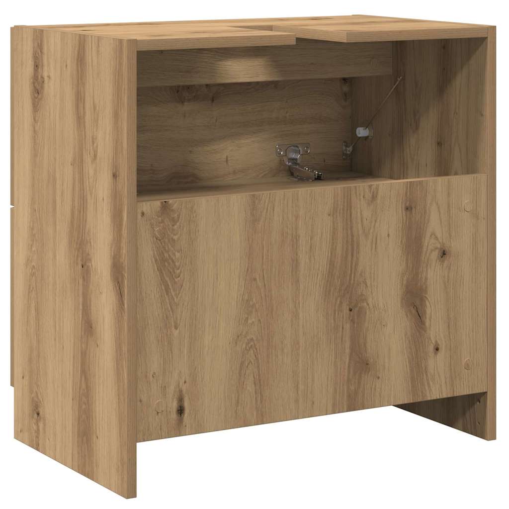 Badkamer Kast Artisan Eiken 59 x 37 x 59 cm Bewerkt hout is nu te koop bij PeponiXL, paradijselijk wonen!