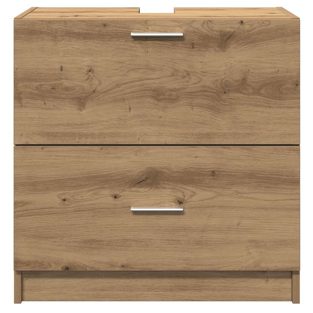 Badkamer Kast Artisan Eiken 59 x 37 x 59 cm Bewerkt hout is nu te koop bij PeponiXL, paradijselijk wonen!