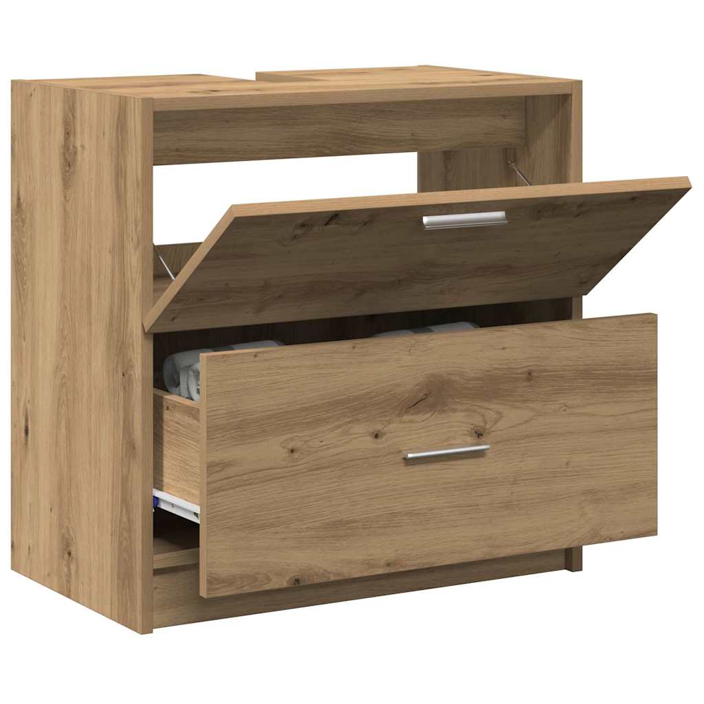 Badkamer Kast Artisan Eiken 59 x 37 x 59 cm Bewerkt hout is nu te koop bij PeponiXL, paradijselijk wonen!
