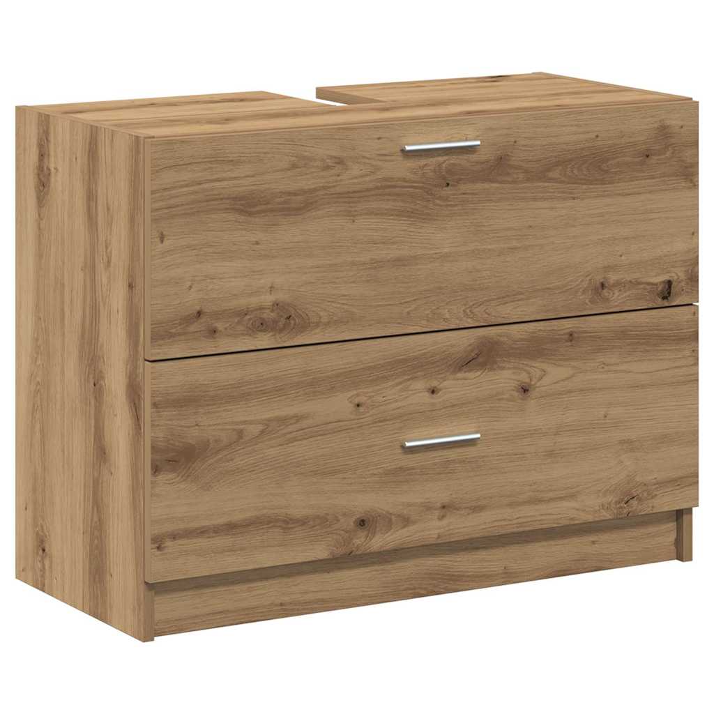 Badkamer Kast Artisan Eiken 78 x 37 x 59 cm Bewerkt hout is nu te koop bij PeponiXL, paradijselijk wonen!