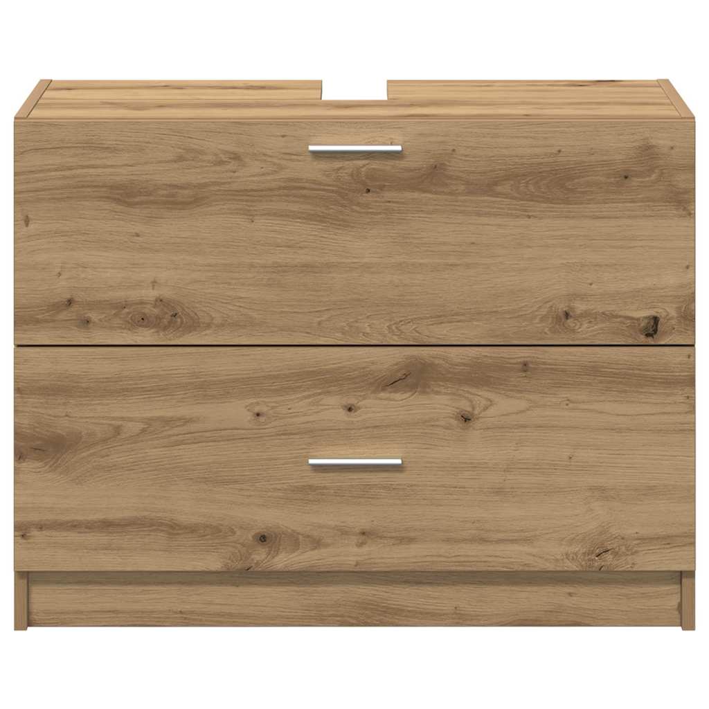 Badkamer Kast Artisan Eiken 78 x 37 x 59 cm Bewerkt hout is nu te koop bij PeponiXL, paradijselijk wonen!