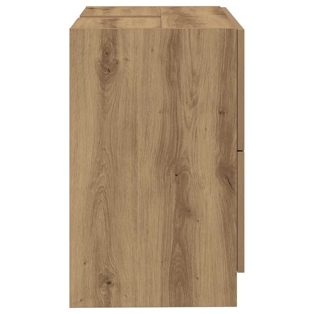 Badkamer Kast Artisan Eiken 78 x 37 x 59 cm Bewerkt hout is nu te koop bij PeponiXL, paradijselijk wonen!