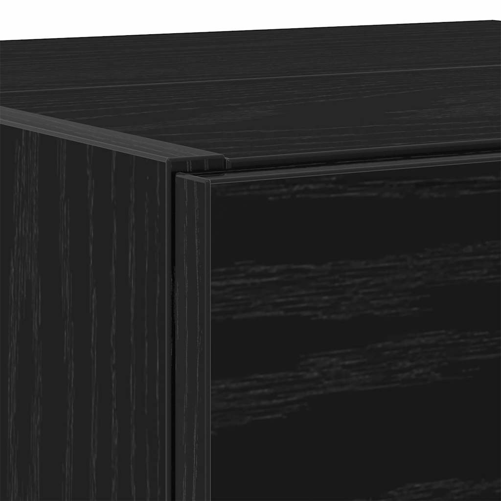 Badkamer Kast met lade Zwart Eiken 78 x 37 x 59 cm Bewerkt hout is nu te koop bij PeponiXL, paradijselijk wonen!