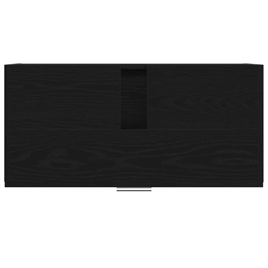 Badkamer Kast met lade Zwart Eiken 78 x 37 x 59 cm Bewerkt hout is nu te koop bij PeponiXL, paradijselijk wonen!