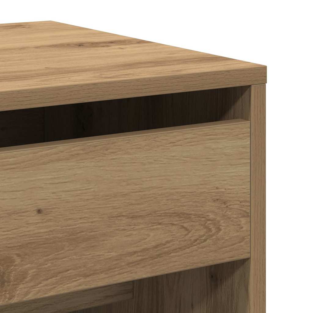 Kaptafel artisanaal eikenkleurig 60 x 40 x 75 cm Bewerkt hout is nu te koop bij PeponiXL, paradijselijk wonen!