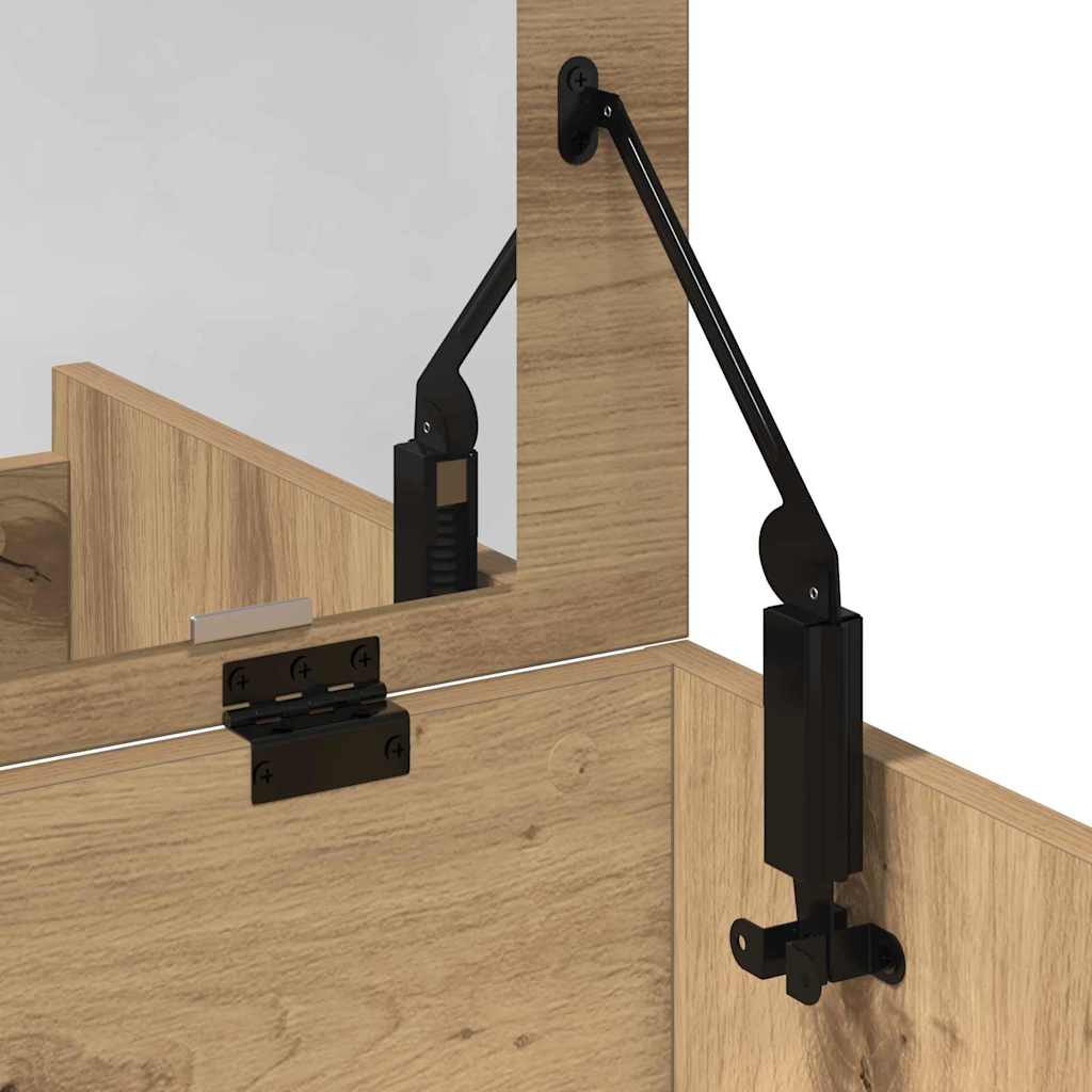 Kaptafel artisanaal eikenkleurig 60 x 40 x 75 cm Bewerkt hout is nu te koop bij PeponiXL, paradijselijk wonen!