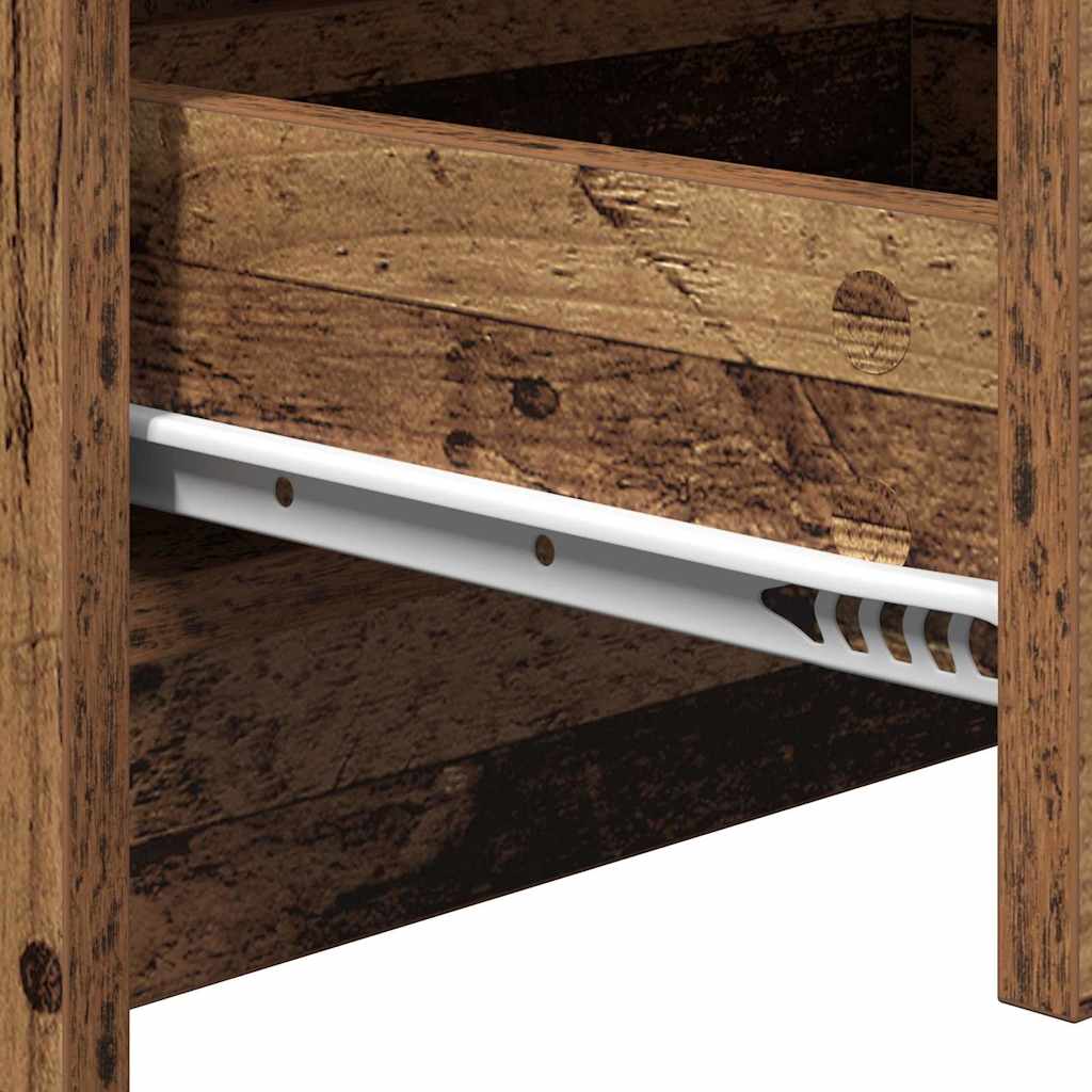 Nachtkastje met lade Oudhout 38 x 34 x 61 cm Bewerkt hout is nu te koop bij PeponiXL, paradijselijk wonen!