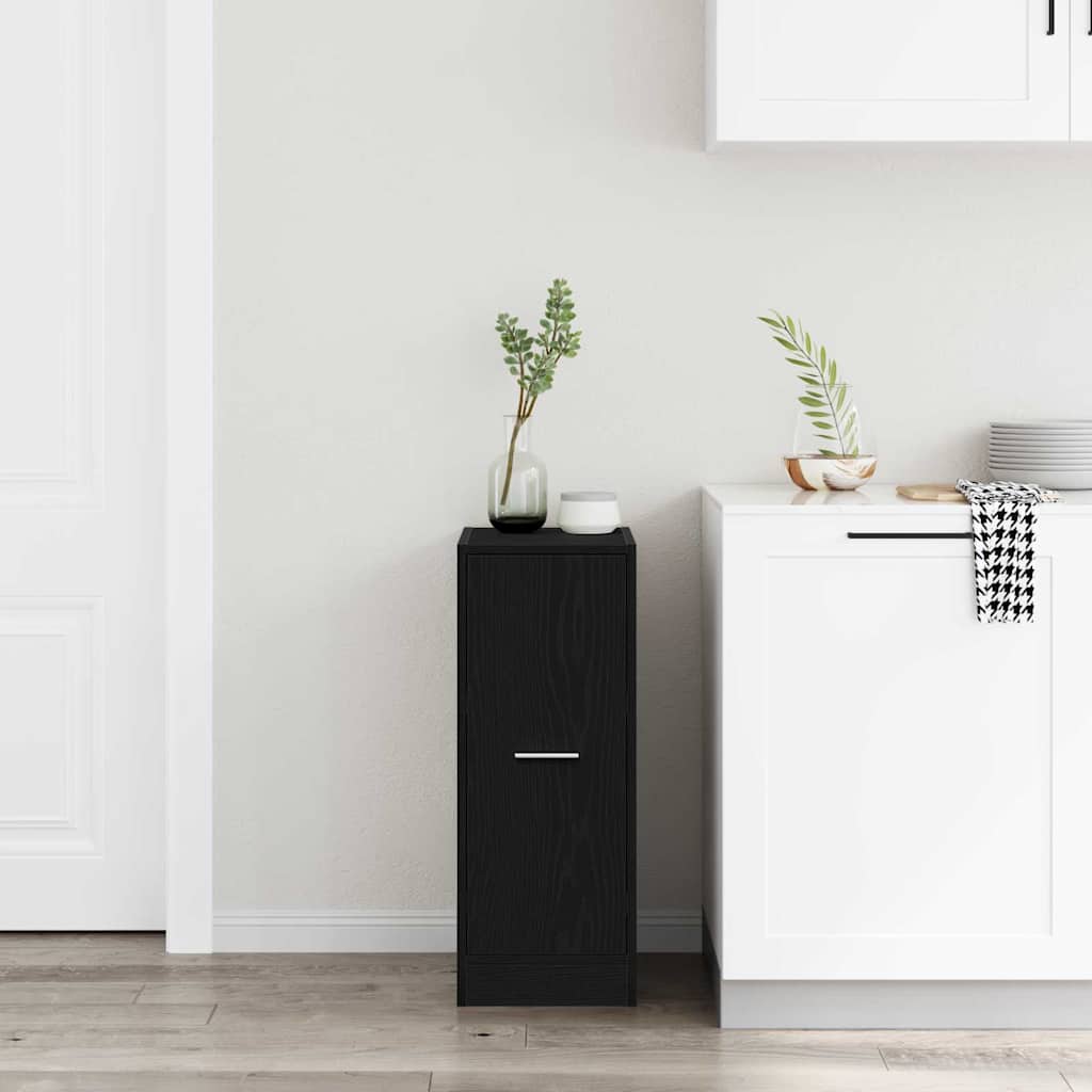 Apothekerskast Zwart eiken 30 x 41 x 77,5 cm Bewerkt hout is nu te koop bij PeponiXL, paradijselijk wonen!