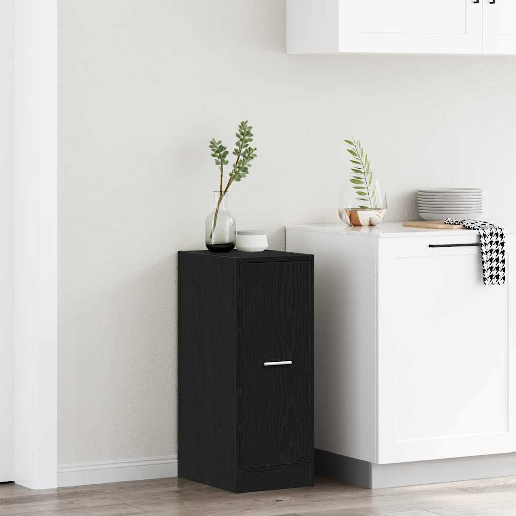 Apothekerskast Zwart eiken 40 x 41 x 77.5 cm Bewerkt hout is nu te koop bij PeponiXL, paradijselijk wonen!