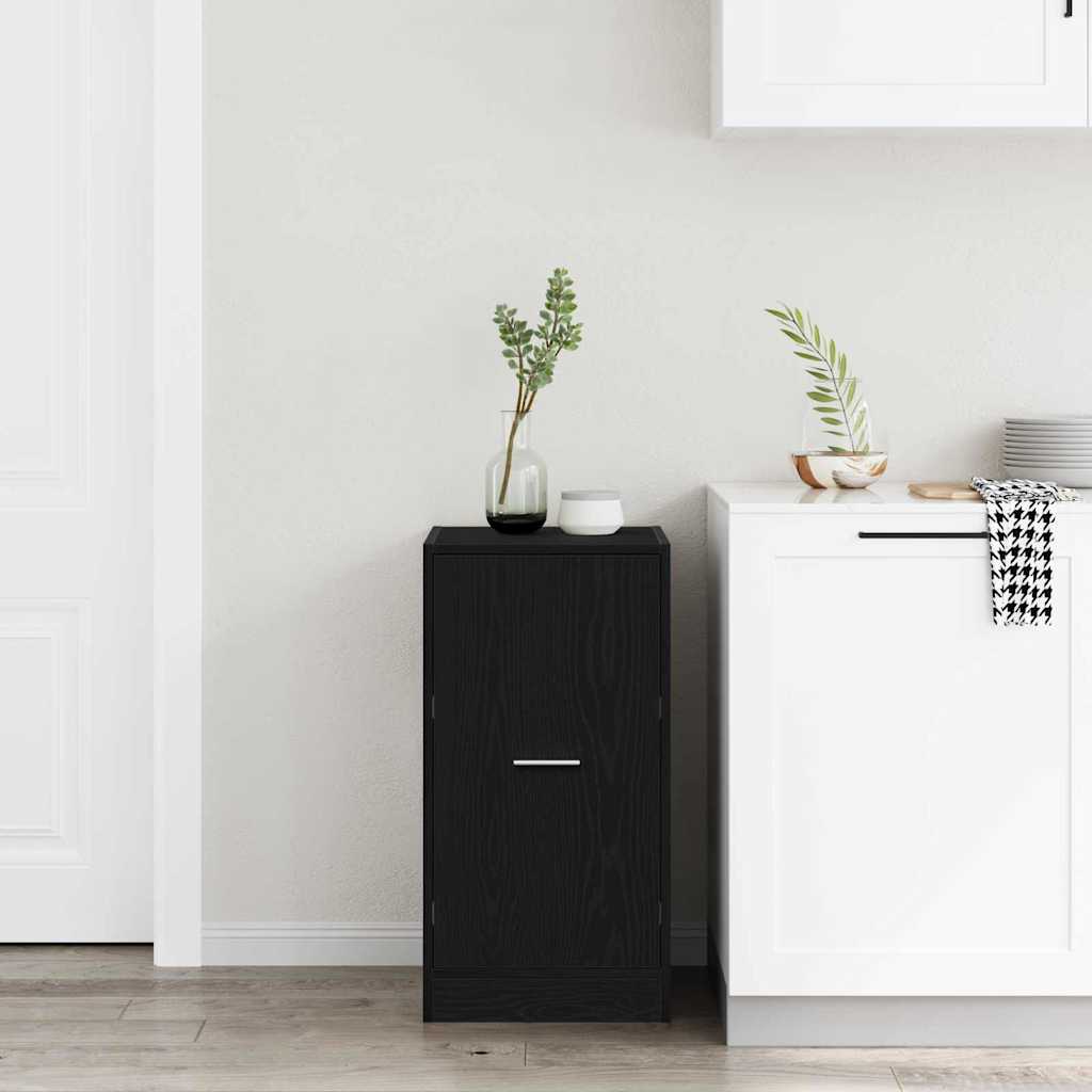 Apothekerskast Zwart eiken 40 x 41 x 77.5 cm Bewerkt hout is nu te koop bij PeponiXL, paradijselijk wonen!