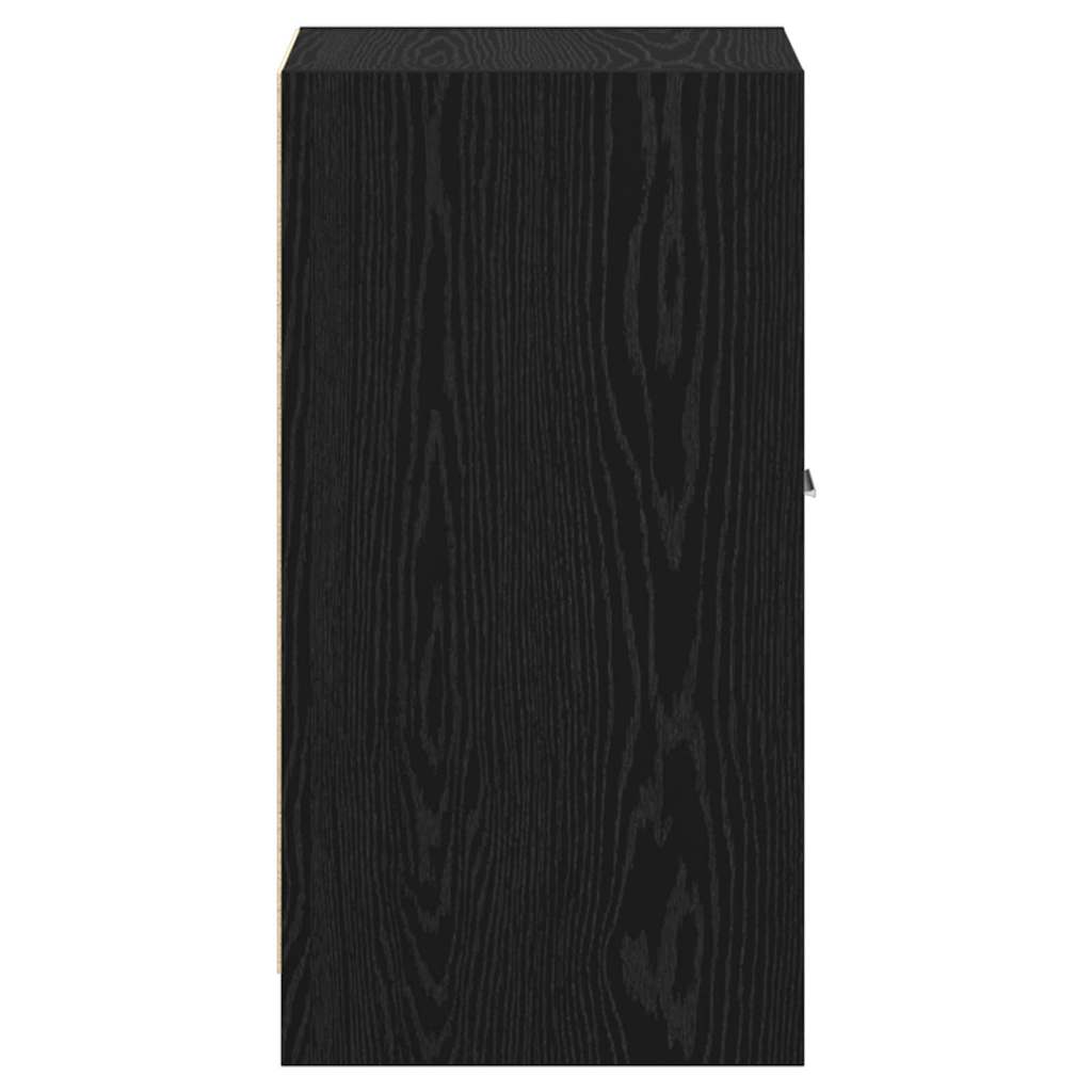 Apothekerskast Zwart eiken 40 x 41 x 77.5 cm Bewerkt hout is nu te koop bij PeponiXL, paradijselijk wonen!