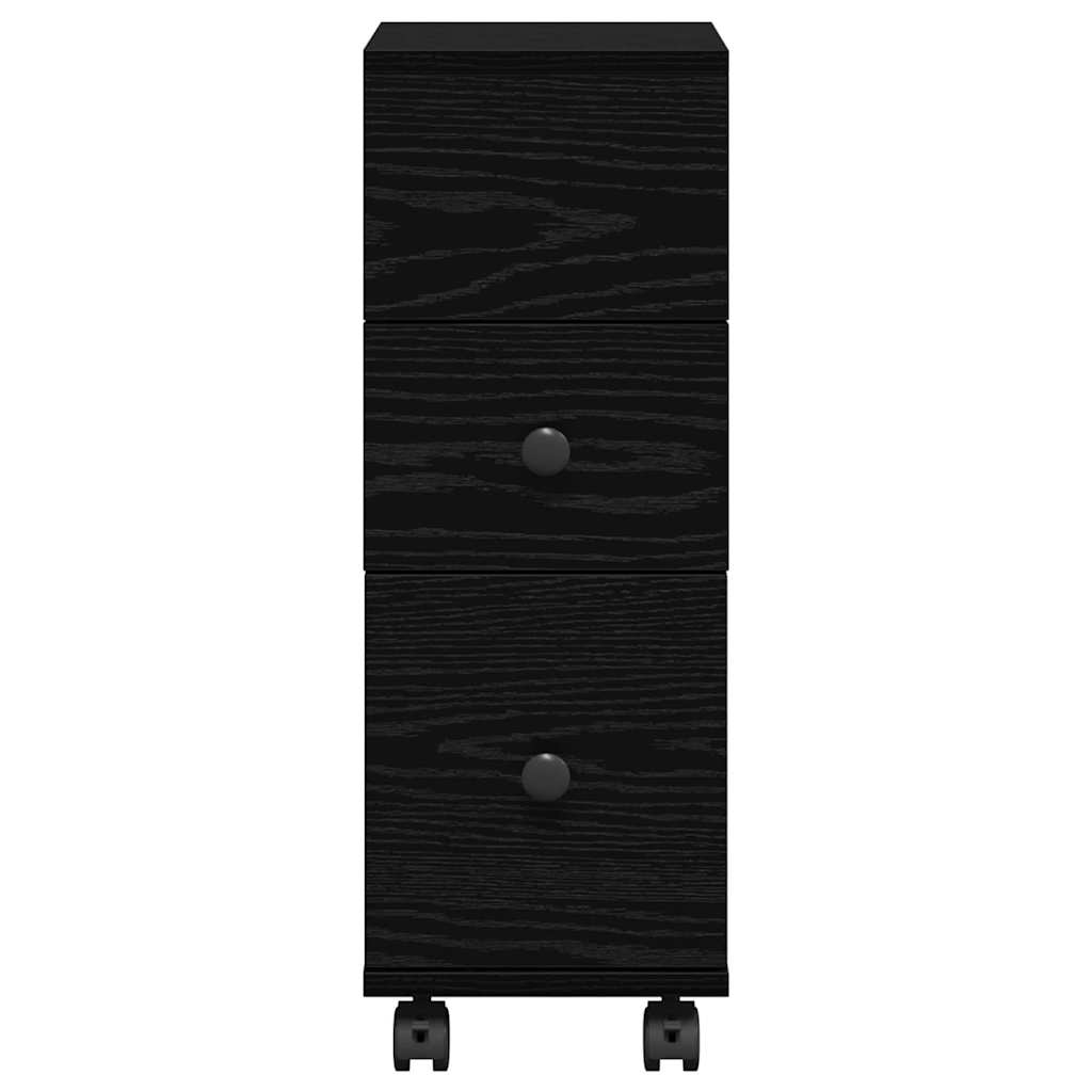 Badkamermeubelset Zwart Eiken 33 x 23 x 65 cm Bewerkt hout is nu te koop bij PeponiXL, paradijselijk wonen!