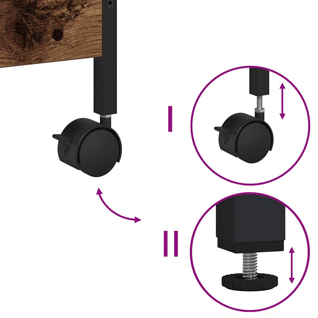 Keuken Trolley Oud hout 50 x 30 x 70 cm Bewerkt hout is nu te koop bij PeponiXL, paradijselijk wonen!