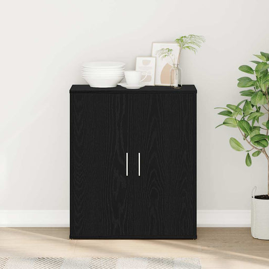 Dressoir Zwart Eiken 60x31x70 cm Engineered Wood is nu te koop bij PeponiXL, paradijselijk wonen!