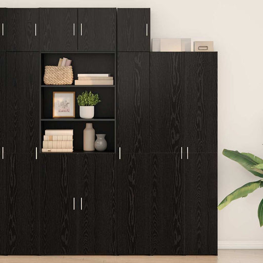 Wandkast Zwart Eiken 30 x 42,5 x 39,5 cm Bewerkt hout is nu te koop bij PeponiXL, paradijselijk wonen!