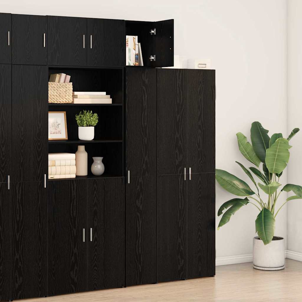 Wandkast Zwart Eiken 30 x 42,5 x 39,5 cm Bewerkt hout is nu te koop bij PeponiXL, paradijselijk wonen!
