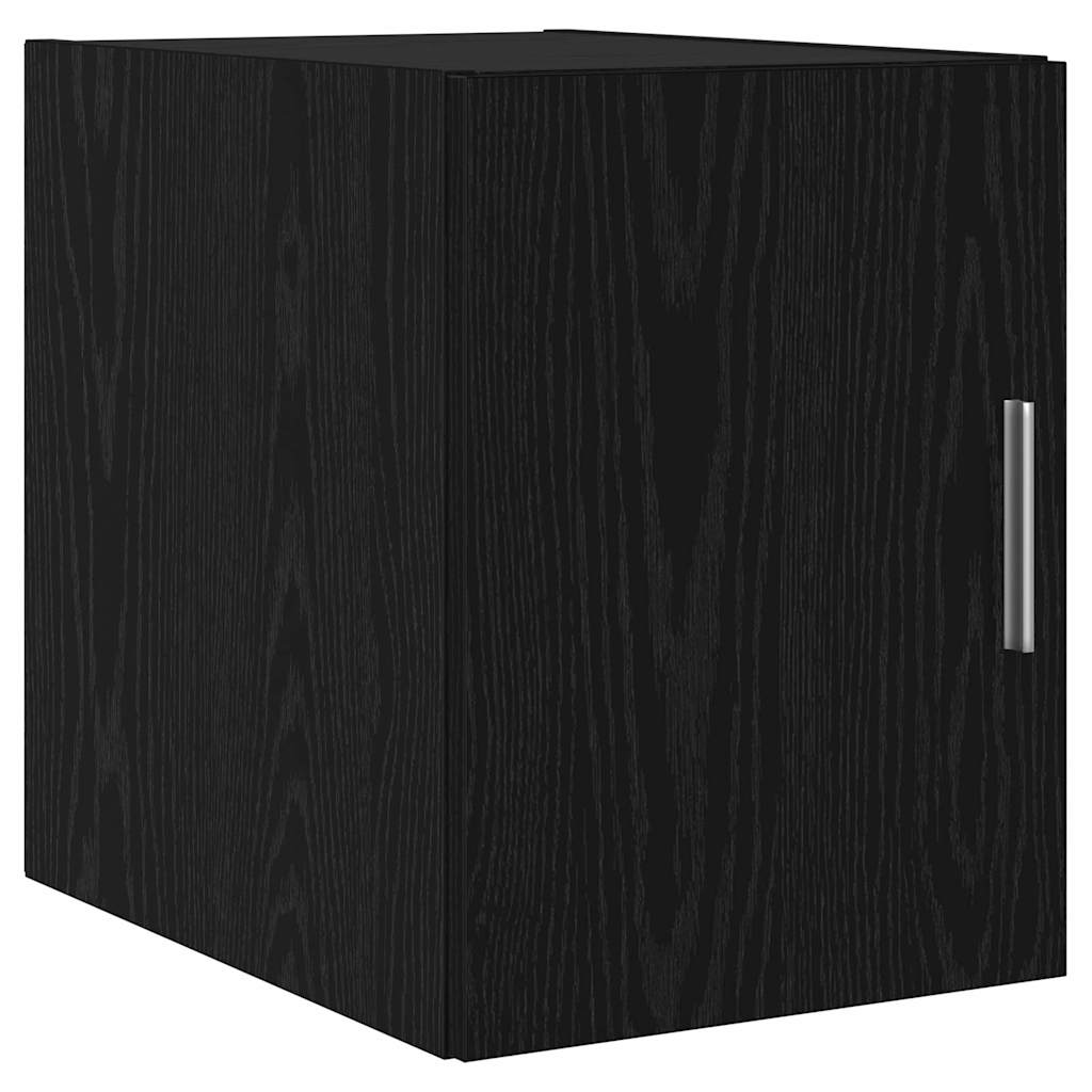 Wandkast Zwart Eiken 30 x 42,5 x 39,5 cm Bewerkt hout is nu te koop bij PeponiXL, paradijselijk wonen!