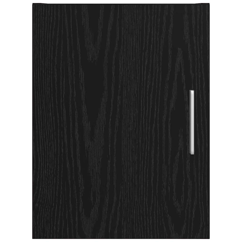 Wandkast Zwart Eiken 30 x 42,5 x 39,5 cm Bewerkt hout is nu te koop bij PeponiXL, paradijselijk wonen!