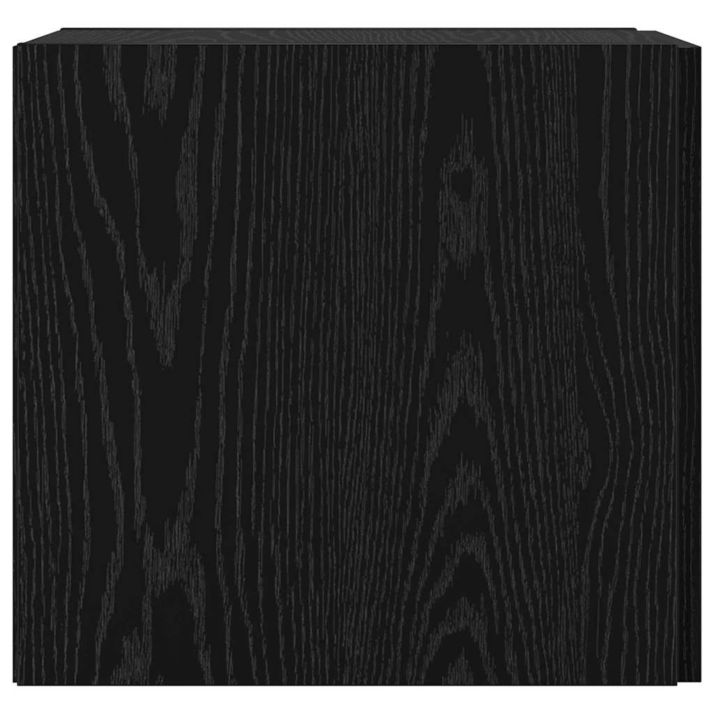 Wandkast Zwart Eiken 30 x 42,5 x 39,5 cm Bewerkt hout is nu te koop bij PeponiXL, paradijselijk wonen!