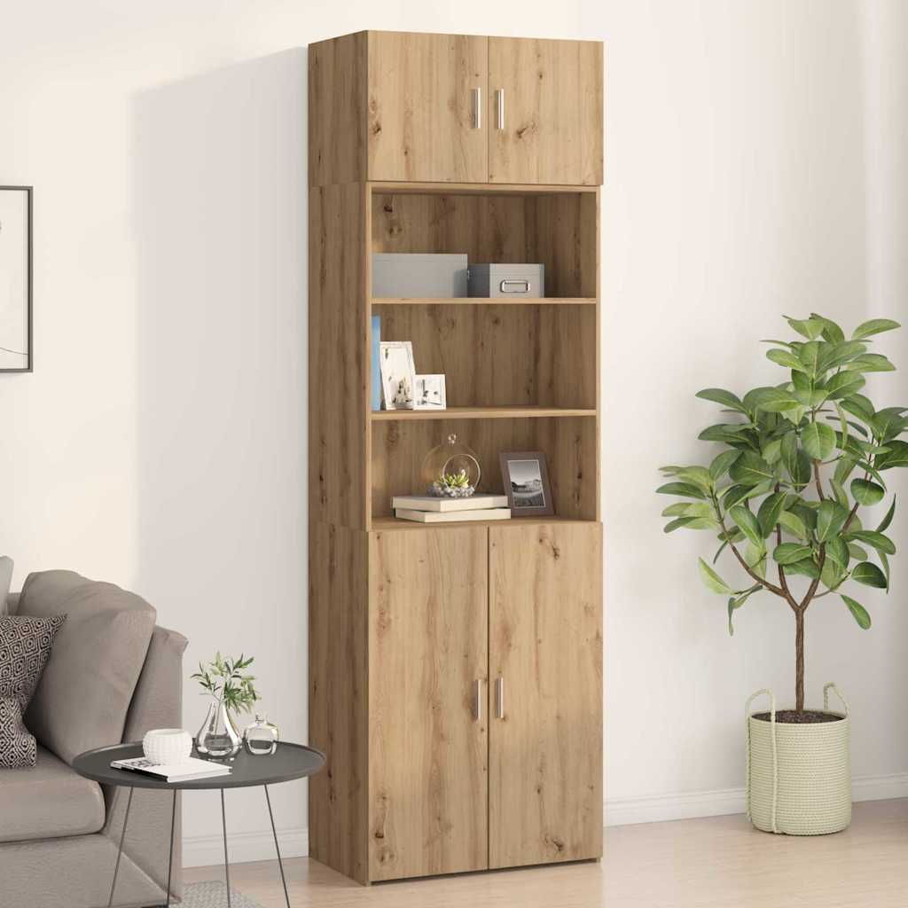 Wandkast artisanaal eikenkleurig 70 x 42.5 x 40 cm Bewerkt hout is nu te koop bij PeponiXL, paradijselijk wonen!