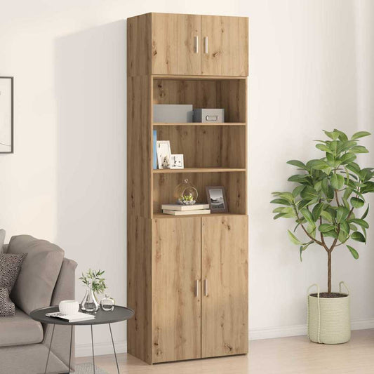 Wandkast artisanaal eikenkleurig 70 x 42.5 x 40 cm Bewerkt hout is nu te koop bij PeponiXL, paradijselijk wonen!