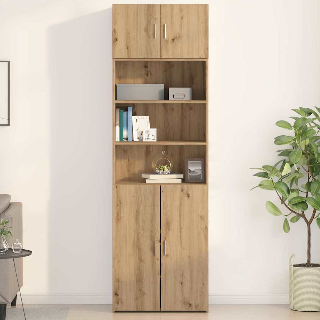 Wandkast artisanaal eikenkleurig 70 x 42.5 x 40 cm Bewerkt hout is nu te koop bij PeponiXL, paradijselijk wonen!
