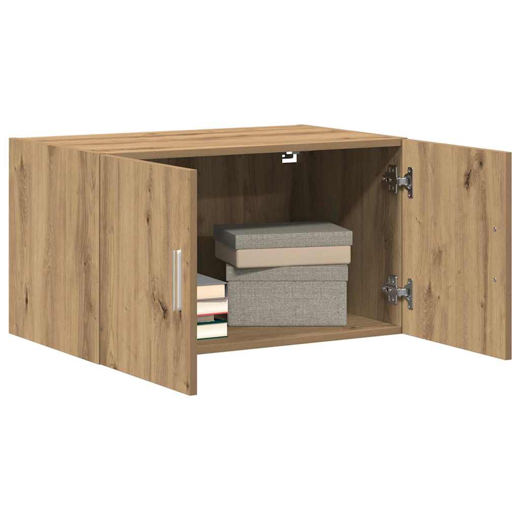 Wandkast artisanaal eikenkleurig 70 x 42.5 x 40 cm Bewerkt hout is nu te koop bij PeponiXL, paradijselijk wonen!