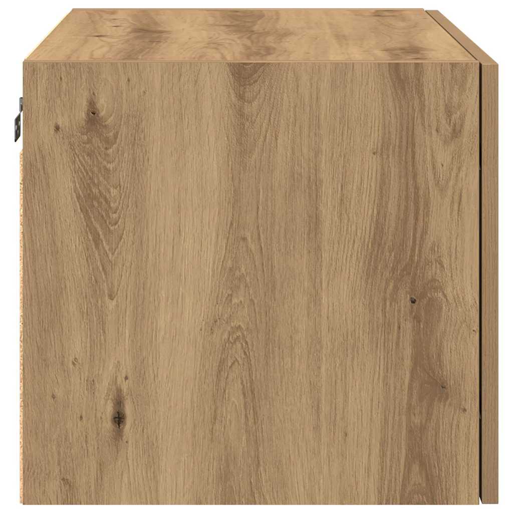 Wandkast artisanaal eikenkleurig 70 x 42.5 x 40 cm Bewerkt hout is nu te koop bij PeponiXL, paradijselijk wonen!