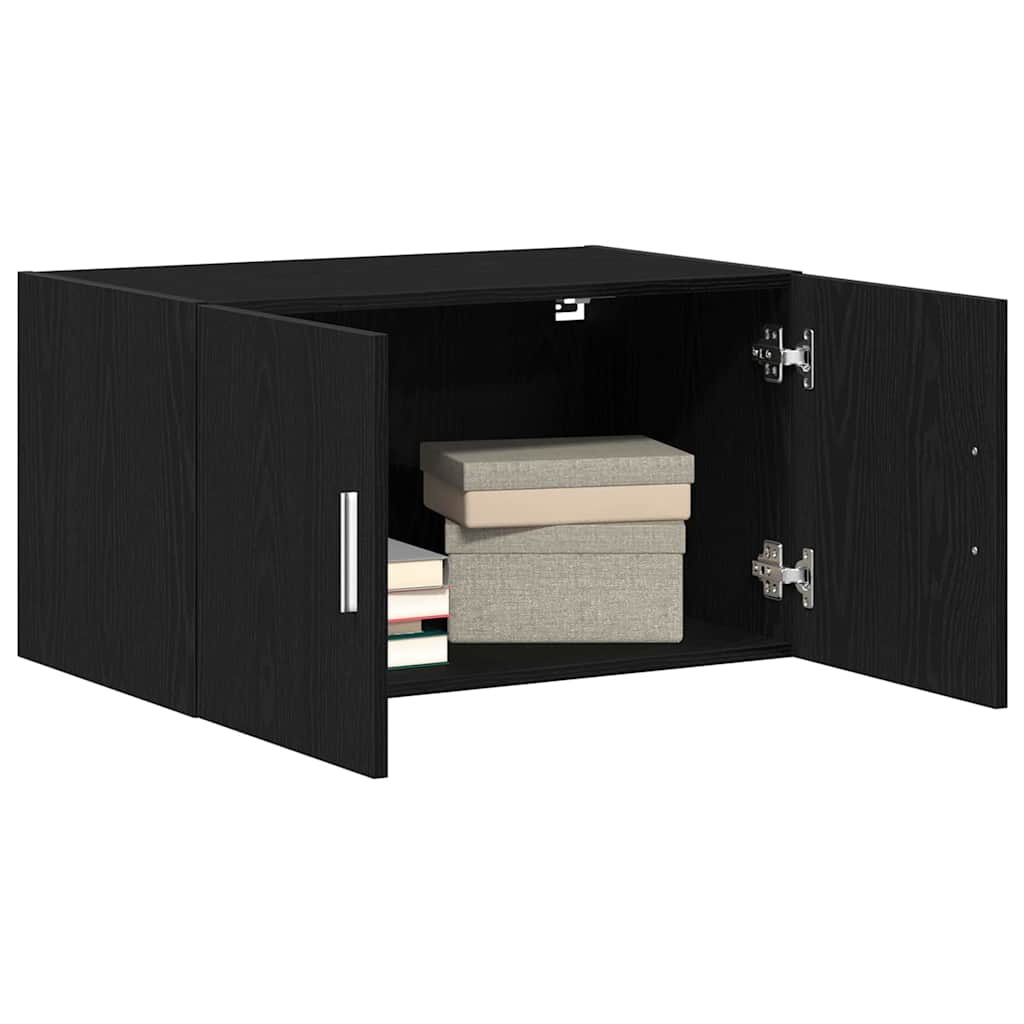 Wandkast Zwart eiken 70 x 42.5 x 40 cm Bewerkt hout is nu te koop bij PeponiXL, paradijselijk wonen!