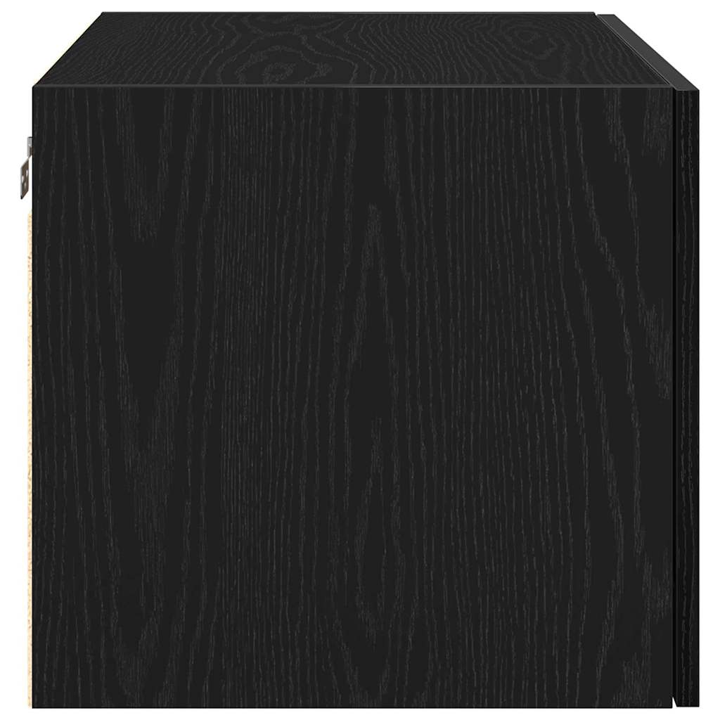 Wandkast Zwart eiken 70 x 42.5 x 40 cm Bewerkt hout is nu te koop bij PeponiXL, paradijselijk wonen!