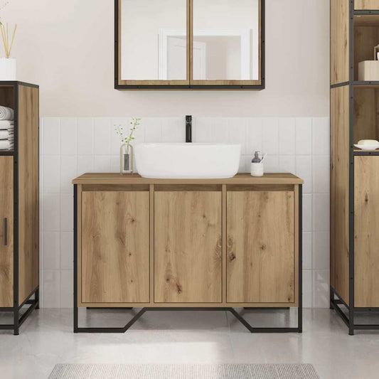 Badkamertenk te kast Artisan Eiken 91 x 35 x 60 cm Bewerkt hout is nu te koop bij PeponiXL, paradijselijk wonen!