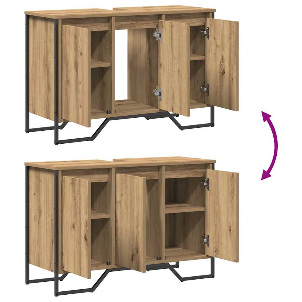 Badkamertenk te kast Artisan Eiken 91 x 35 x 60 cm Bewerkt hout is nu te koop bij PeponiXL, paradijselijk wonen!